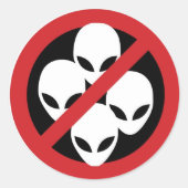 Klassische runde Aufkleber – Alien-Charaktere aus  (Vorderseite)