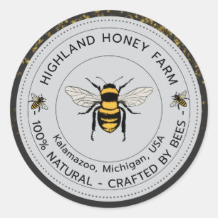 Klassische runde Aufkleber Pure Honey Custom Auf