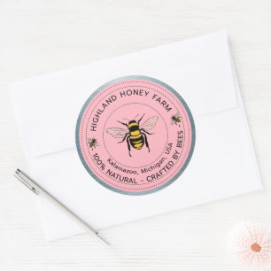 Klassische Runde Aufkleber   Pure Honey Custom Sti