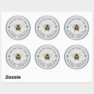 Klassische Runde Aufkleber Reiner Honig-Maßstab
