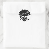 Klassische runde Aufkleber – Skelett-Design (Tasche)