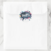 Klassische runde Aufkleber (Suppen) (Tasche)