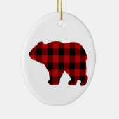 Klassische rustikale Bärengestaltung - rot-schwarz Keramik Ornament (Rechts)