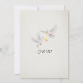 Klassische Rustikale Boho Rose & Pampas Grass Wedd Einladung (Rückseite)
