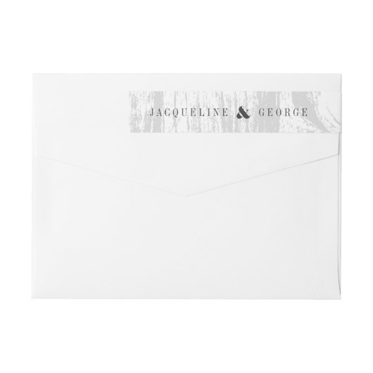 Klassische Rustikale Holzkörner Weißer Winter Hoch (Rückseite)