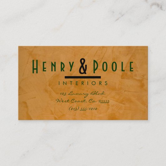 Klassische Rustikale Innenarchitektur Designer Bus Visitenkarte (Vorderseite)
