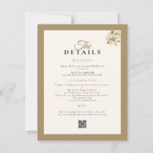 klassische rustikale LUXUS-Hochzeitskarte in Beige
