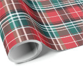 Klassische Rustikale Rot & Grün Kariert Geschenkpapier (Rolleneckpunkt)