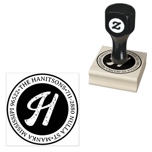 Klassische Rustikale Rücksendeadresse Gummistempel (Stempel)