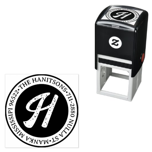 Klassische Rustikale Rücksendeadresse Permastempel (Beispiel)