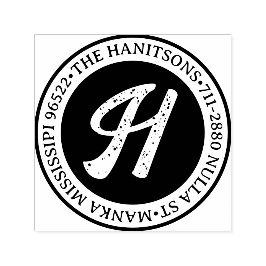 Klassische Rustikale Rücksendeadresse Permastempel (Design)