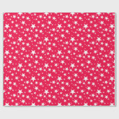 Klassische Rustikale Weihnachtslehre Weißsterne Geschenkpapier (Flach)