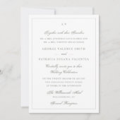 Klassische Sage-Grün-Monogramm-Hochzeitswebsite Einladung (Vorderseite)
