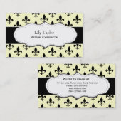 Klassische SahneLiliengeschäftskarten Visitenkarte (Vorne/Hinten)