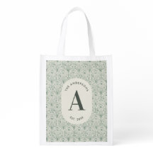 Klassische Salbei-Familie monogramm elegant modern