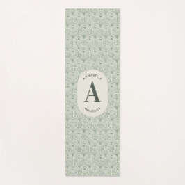 Klassische Salbei-Familie monogramm elegant modern Yogamatte