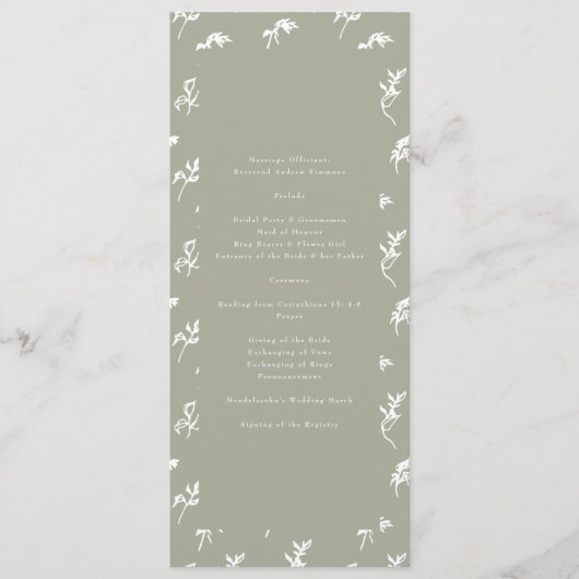 klassische Salbei-Monogramm-Wappen Programm (Vorderseite)