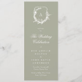 klassische Salbei-Monogramm-Wappen Programm (Rückseite)