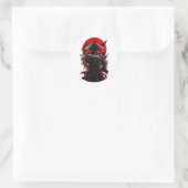 Klassische Samurai-Rundaufkleber Runder Aufkleber (Tasche)