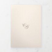 Klassische Sandy Neutral QR Code Elegante Hochzeit Dreifach Gefaltete Einladung (Cover)