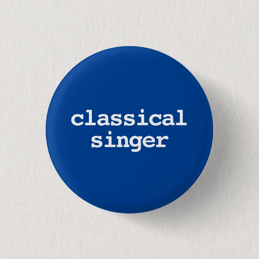Klassische Sängertypografie Button (Vorderseite)