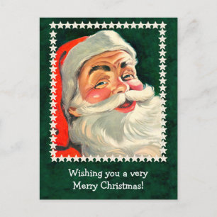 Klassische Santa Claus-Illustrationskarte zum Anpa Feiertagspostkarte