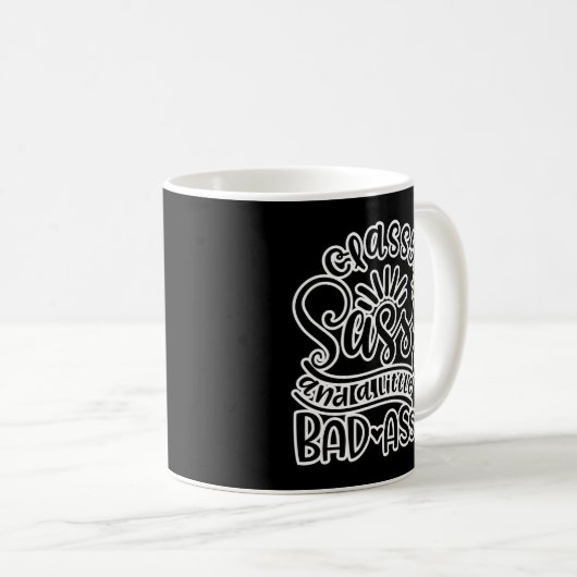 Klassische Sassy und ein wenig schlechte Sassy Sas Kaffeetasse (VorderseiteRechts)