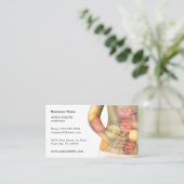 Klassische saubere Gemüse Körperernährer Visitenkarte (Stehend Vorderseite)