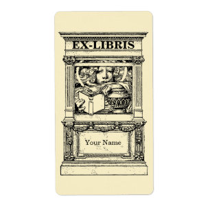 Klassische Säulenrahmen-Ex-Libris-Vorlage