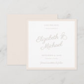 Klassische Save-the-Date-Flat-Karte mit fettem Rah Save The Date (Vorne/Hinten)