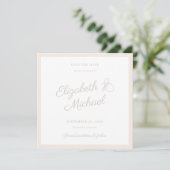 Klassische Save-the-Date-Flat-Karte mit fettem Rah Save The Date (Stehend Vorderseite)