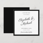 Klassische Save-the-Date-Flatkarte mit fettem Rahm Save The Date (Vorne/Hinten)