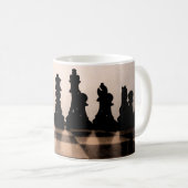 Klassische Schach-Brett-Tasse Kaffeetasse (VorderseiteRechts)