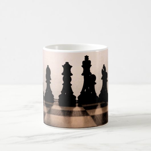Klassische Schach-Brett-Tasse Kaffeetasse (Mittel)