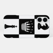 Klassische Schachfiguren iPhone 16 Fall Hülle (Rückseite (Horizontal))