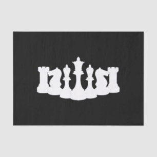 Klassische Schachpartien Schwarz und Weiß Seidenpapier