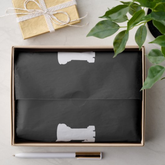 Klassische Schachpartien Schwarz und Weiß Seidenpapier (Geschenk)