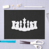 Klassische Schachpartien Schwarz und Weiß Seidenpapier (Handwerk)