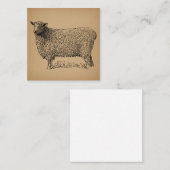 Klassische Schaf-Art-Illustration Antikes Landgut Begleitkarte (Vorne/Hinten)