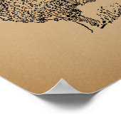 Klassische Schaf-Art-Illustration Antikes Landgut Poster (Ecke)