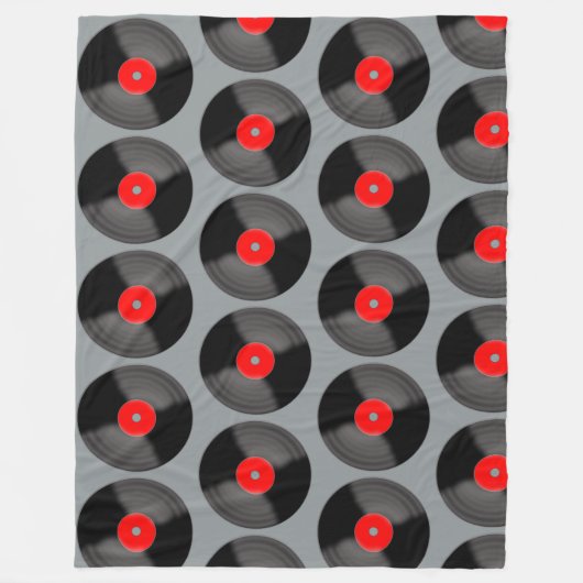 Klassische Schallplatte Fleecedecke (Vorderseite)