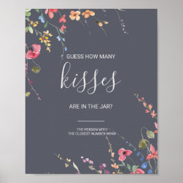 Klassische Schätzung Wie viele Kisses Brautparty G Poster