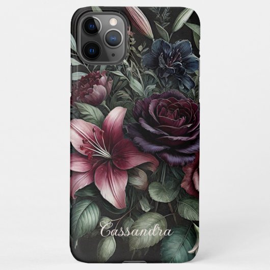 Klassische schicke Rose Kunstvoll und ganz Botanis iPhone Hülle (Rückseite)