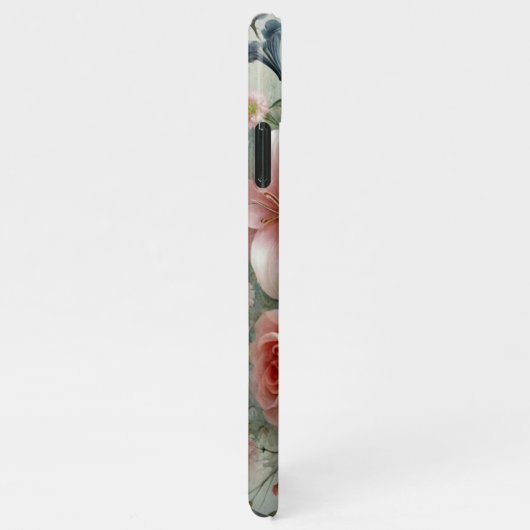 Klassische schicke Rose Kunstvoll und ganz Botanis iPhone Hülle (Rechte Seite)