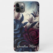 Klassische schicke Rose Kunstvoll und ganz Botanis iPhone Hülle (Rückseite)