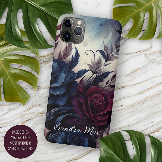 Klassische schicke Rose Kunstvoll und ganz Botanis iPhone Hülle