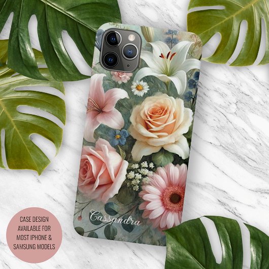 Klassische schicke Rose Kunstvoll und ganz Botanis iPhone Hülle