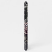 Klassische schicke Rose Kunstvoll und ganz Botanis iPhone Hülle (Linke Seite)