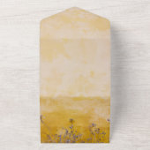 Klassische schicke, rustikal gelbe, staubige Blume All In One Einladung (Außenbereich)