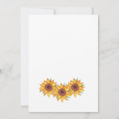 Klassische, schicke Sonnenblumen Botanik Save The Date (Rückseite)